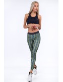 Yellow sports leggings with patterns MR11514 - Online store - Boutique